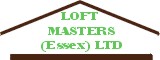 logo roof shape and text loft masters essex 